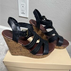 Mossimo Black Wedge Sandals